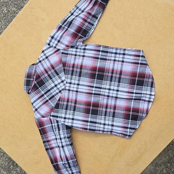 Boys Plaid Button Down Shirt with Pearl Snaps - Picture 9 of 10